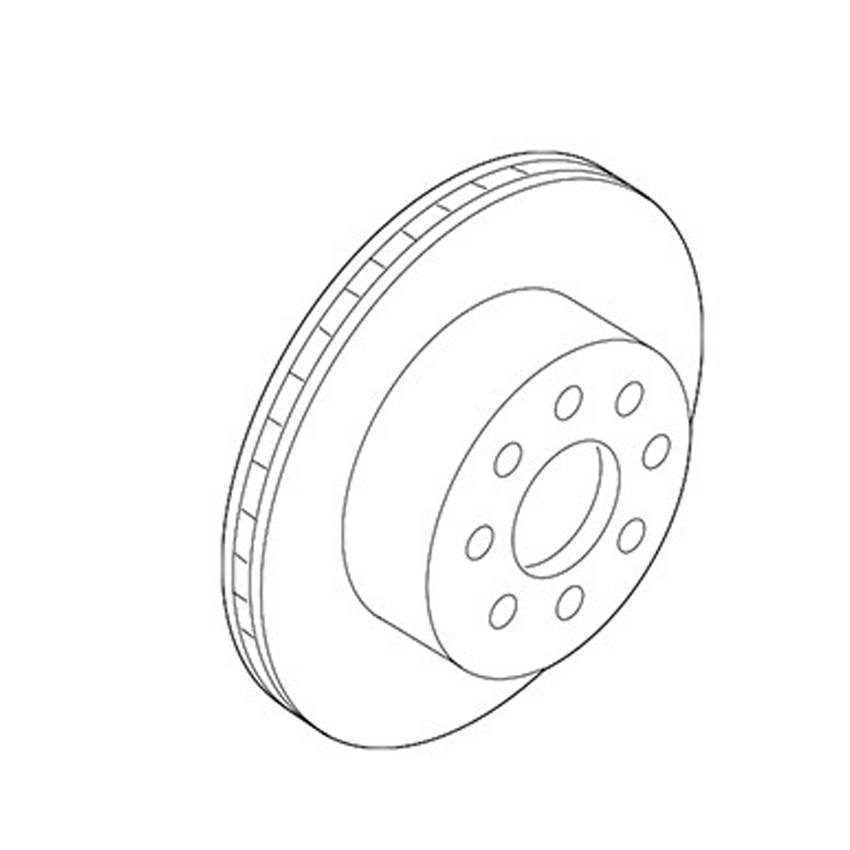 Audi Disc Brake Rotor - Front Passenger Side (356mm)